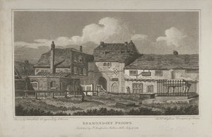 Vista da Abadia de São Salvador, Bermondsey, 1805 de Robert Blemell Schnebbelie